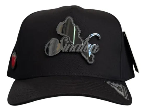 Gorra Street Caps Estado Sinaloa Snapback de color negro.