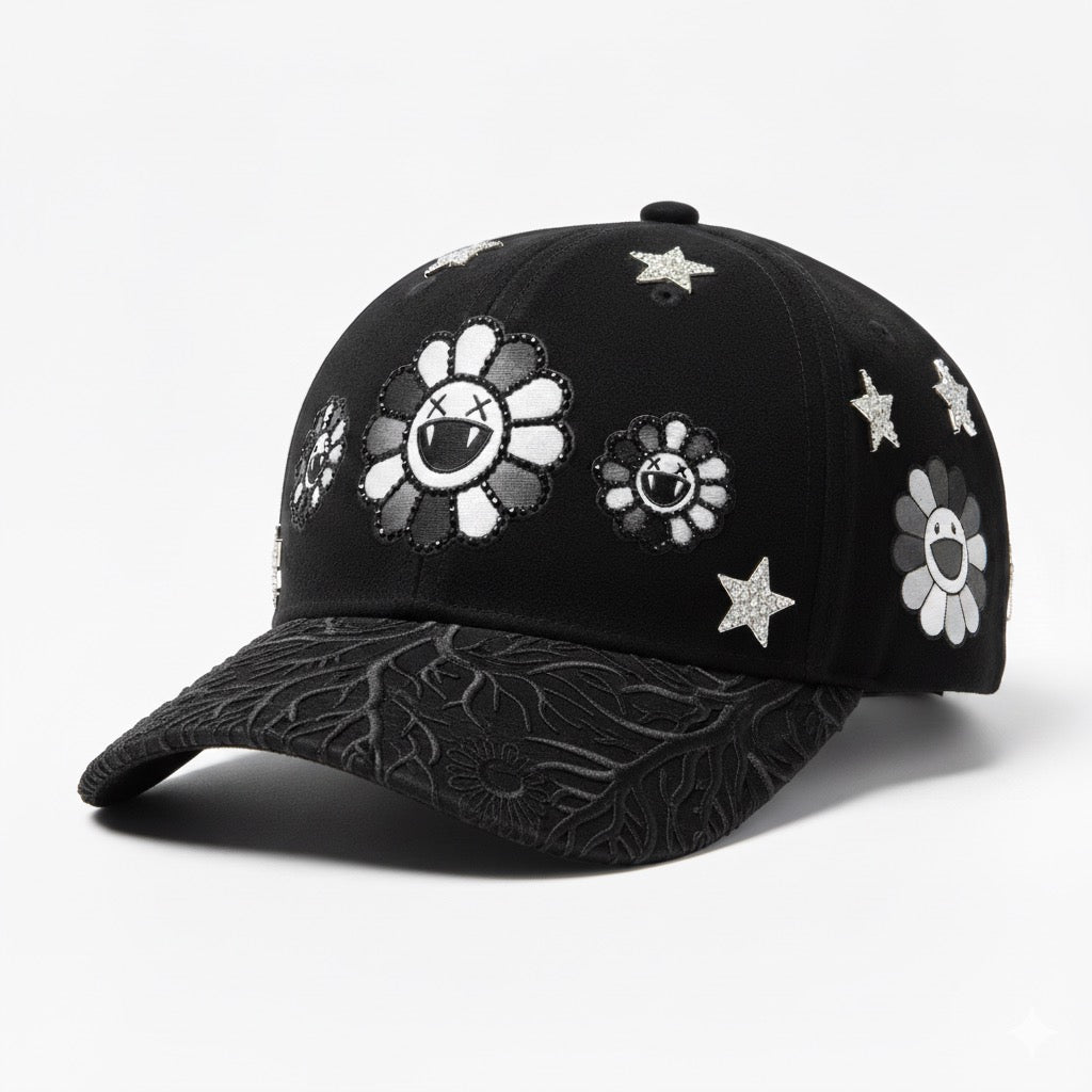 Gorra con flor